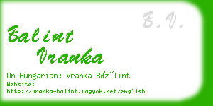 balint vranka business card